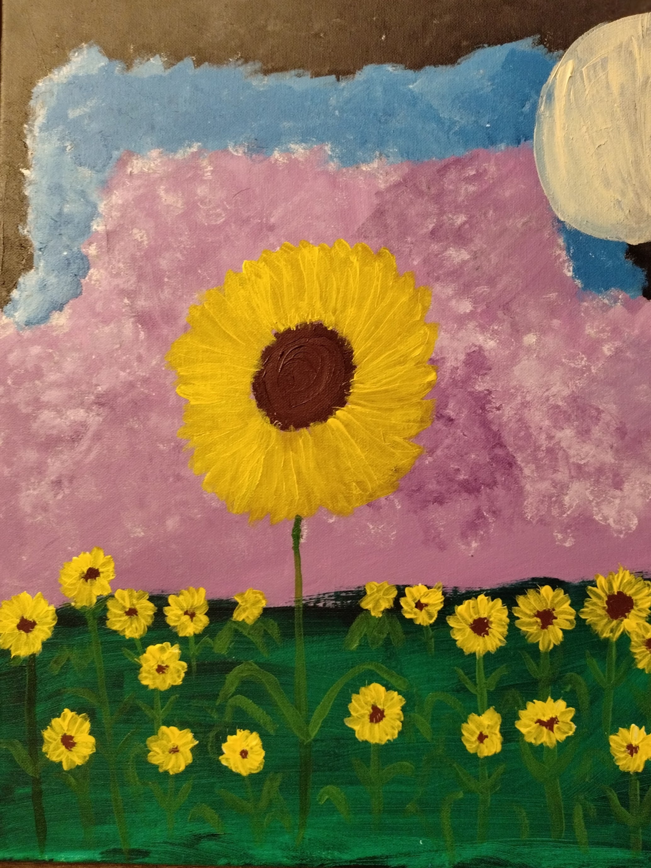 SUNFLOWERS UNDER THE MOON